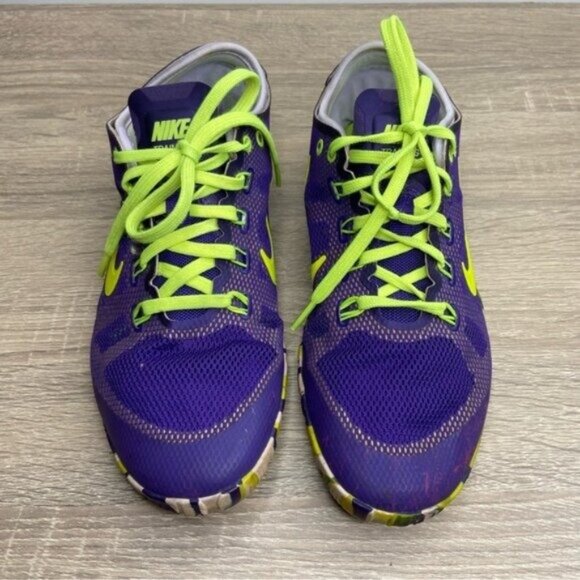 Nike Free Bionic Electro Purple Camo Sneakers Size 7 - Picture 2 of 8